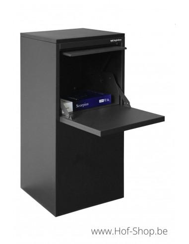 Frontbox Deluxe Stardust Graphitgrey Back Door - pakketbus grijs LogixBox
