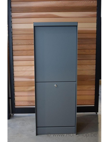 Dropbox Small RAL 7012 Back Door - ONZO boîte à colis aluminium