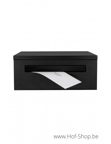 Postvak Stardust Black Back Door - Opbouw Brievenbus zwart LogixBox