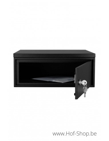 Postvak Stardust Black Back Door - Opbouw Brievenbus zwart LogixBox