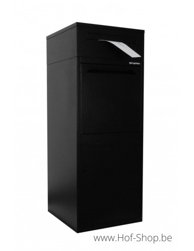 Frontbox Deluxe Uni avec boîte aux lettres séparée Stardust Black Back Door - Boîte à colis LogixBox