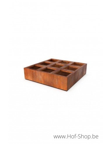 Belar 80 x 80 x 30 cm - Kruidenbak Geroba in cortenstaal