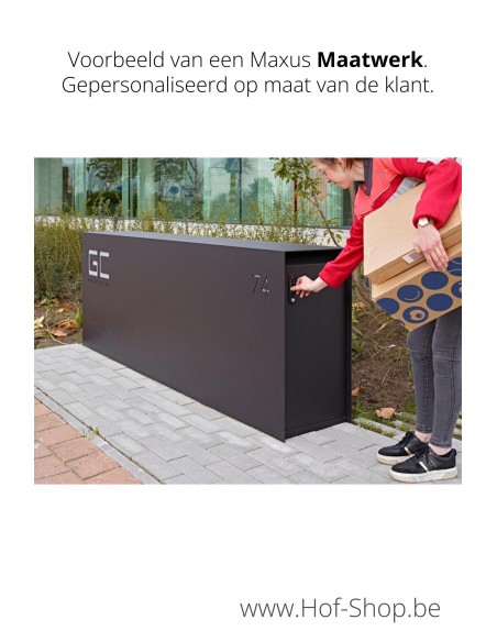 Maxus Maatwerk mét pakketdeur - Pakketmuur eSafe - pakketbus aluminium