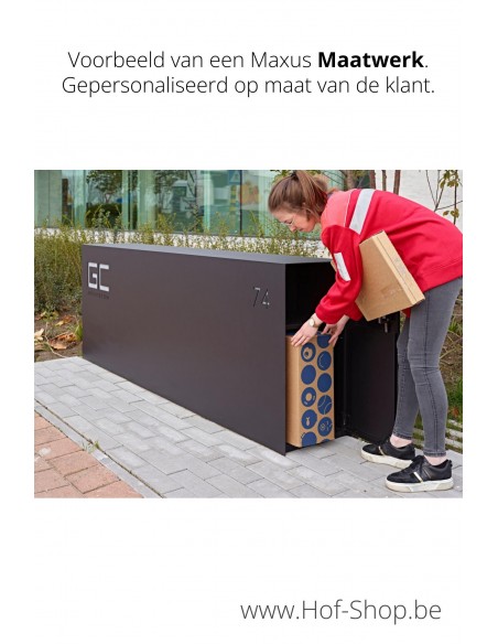 Maxus Maatwerk mét pakketdeur - Pakketmuur eSafe - pakketbus aluminium