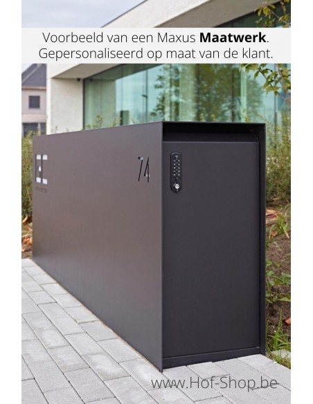 Maxus Maatwerk mét pakketdeur - Pakketmuur eSafe - pakketbus aluminium