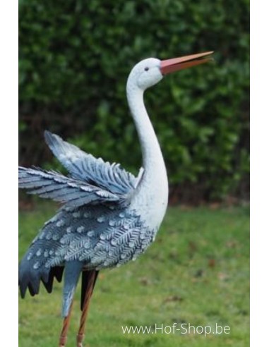 Reiger met open vleugels - metalen tuinsteker (MD18781)