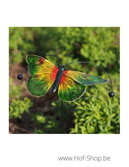 Vlinder op stok op stok - metalen tuinsteker (MD18847)