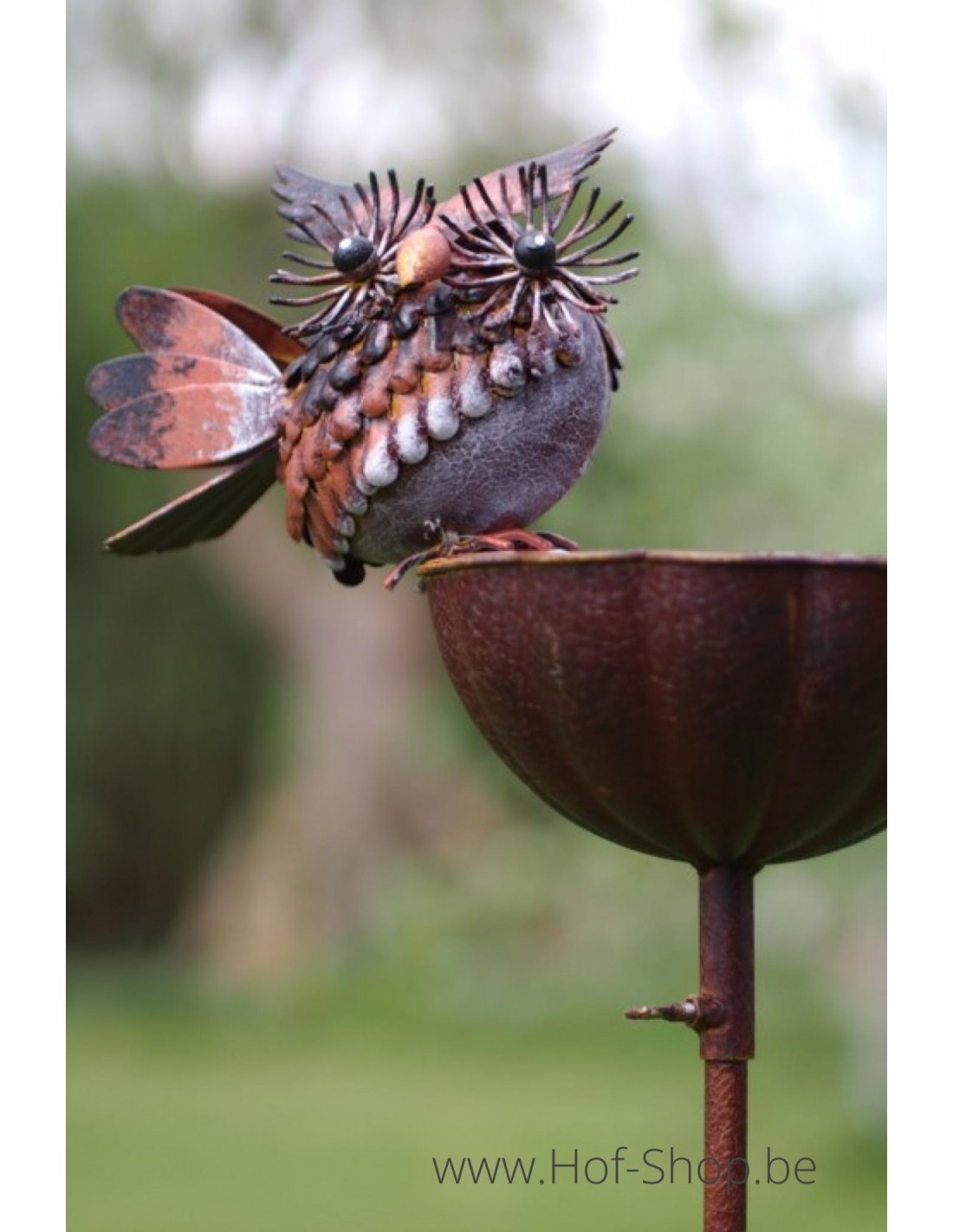 Mangeoire pour oiseaux hibou - outil de jardinage en métal (MD17048)