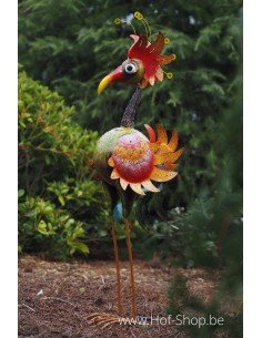 Grote kleurrijke vogel - metalen figuur (MD16028)