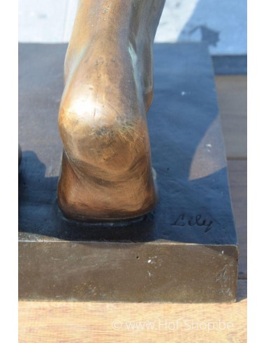 Lily duikt in het water - bronzen beeld (B1416)