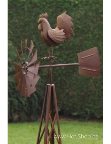 Moulin à vent de coq sur pied - figurine en métal (MD17239)