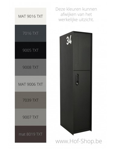 Fenix Front avec une couleur de votre choix - boîte à colis eSafe aluminium