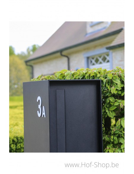 Nummer - wit aluminium 10 cm hoog