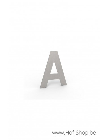 Lettre A - inox look aluminium 5 cm de haute (Numéro de maison Albo)