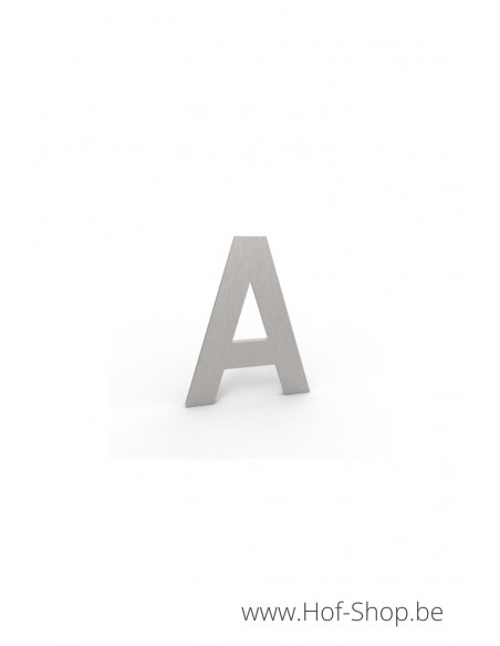 Lettre A - inox look aluminium 5 cm de haute (Numéro de maison Albo)