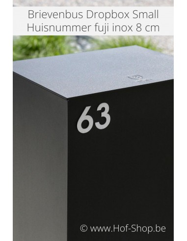 Numéro 9 - acier inoxydable de 8 cm de haut (numéro de maison 'fuji' KatoDesign)
