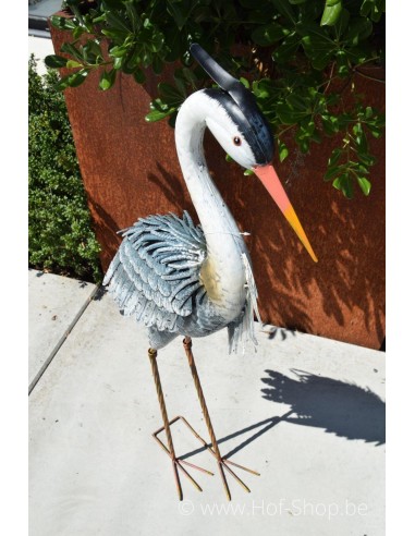 Reiger met open vleugels - metalen figuur (MD18781)