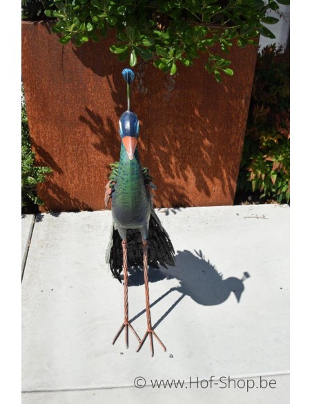 Paon debout - figurine en métal (MD18212)