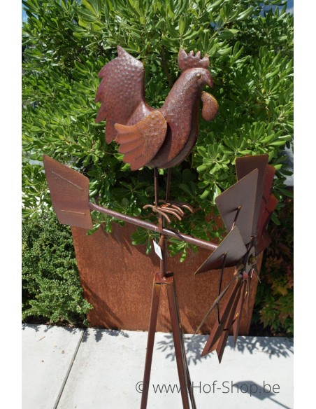Haan Molen op staander - metalen figuur (MD17239)