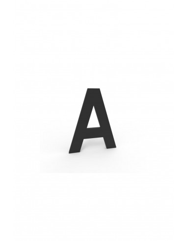 Letter A zwart aluminium (15 cm hoog, 4 mm dik) - Albo Huisnummer