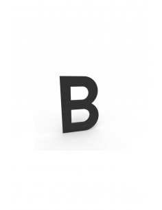 Letter B zwart aluminium (5 cm hoog, 4 mm dik) - Albo Huisnummer