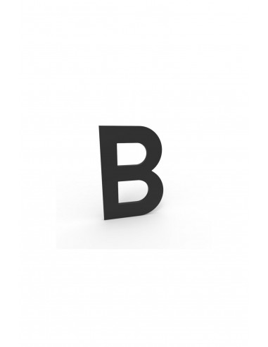 Letter B zwart aluminium (5 cm hoog, 4 mm dik) - Albo Huisnummer