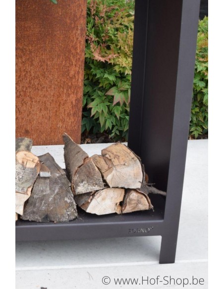 Logg 120 x 40 x 100 cm - Stockage du bois Adezz noir
