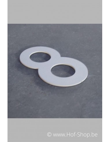 Nummer - wit aluminium 10 cm hoog
