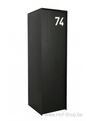 Nummer - wit aluminium 10 cm hoog