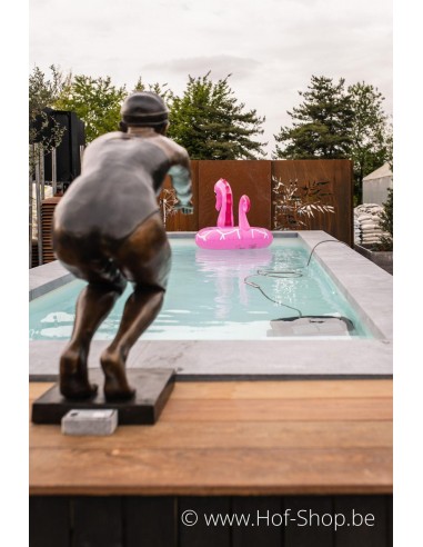 Lily duikt in het water - bronzen beeld (B1416)