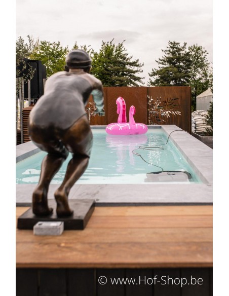 Lily duikt in het water - bronzen beeld (B1416)