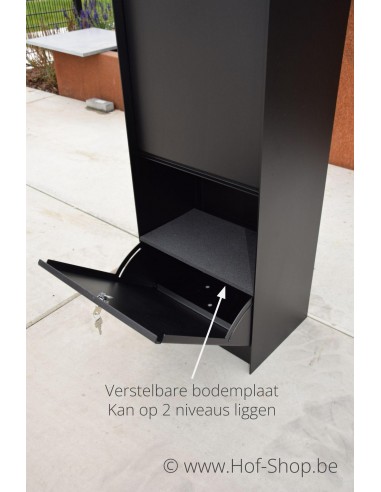 Dropbox Small RAL 9005 - eSafe pakketbus aluminium