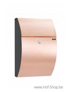 Allux 7000 noir avec façade en cuivre - boîte aux lettres