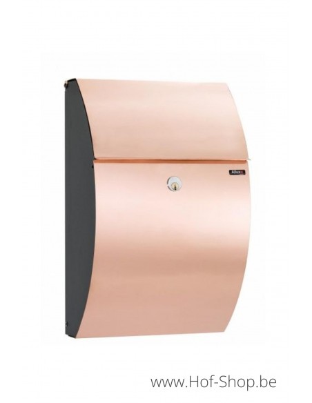 Allux 7000 noir avec façade en cuivre - boîte aux lettres