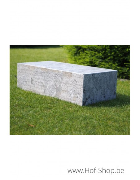 Sokkel 100 x 250 x 30 cm gevlamd en geborsteld - zuil in blauwe hardsteen