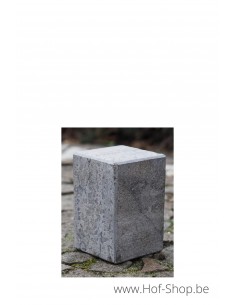 Sokkel 10 x 10 x 15 cm  gevlamd en geborsteld - zuil in blauwe hardsteen