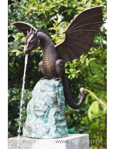 Fontaine dragon - statue en bronze (B679)