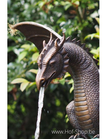 Fontaine dragon - statue en bronze (B679)