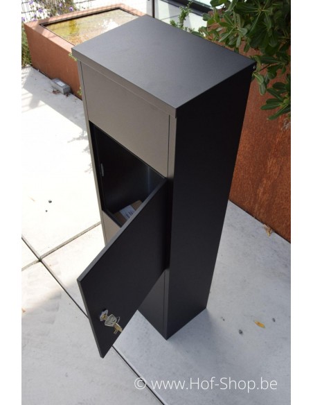 Allux 600 noir Front Door rukolock  - boîte à colis