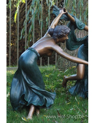 Trois femmes qui dansent - statue en bronze (B825)