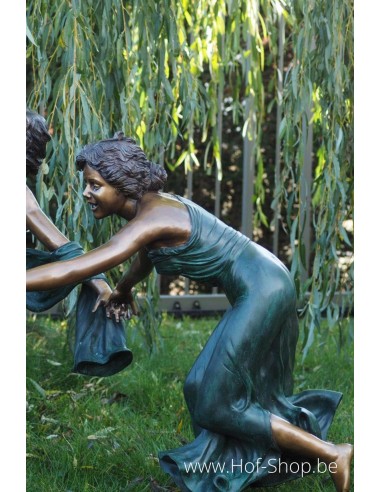 Drie dansende vrouwen - bronzen beeld (B825)