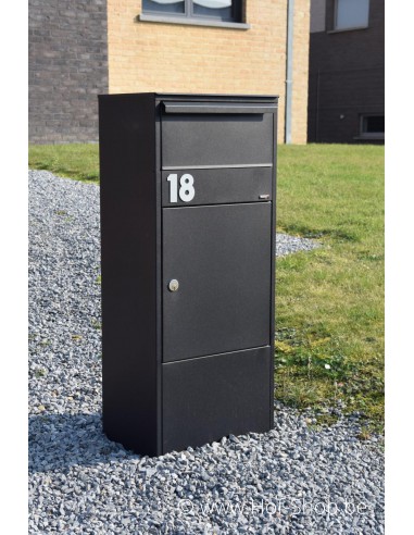 Allux 800 noir Front Door rukolock - boîte à colis