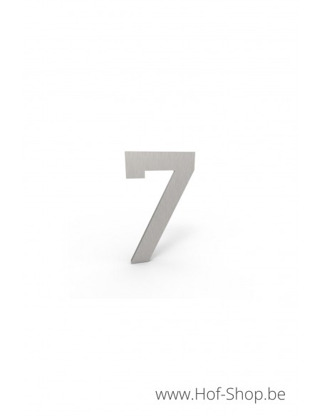 Numéro 7 - inox look aluminium 5 cm de haute (Numéro de maison Albo)