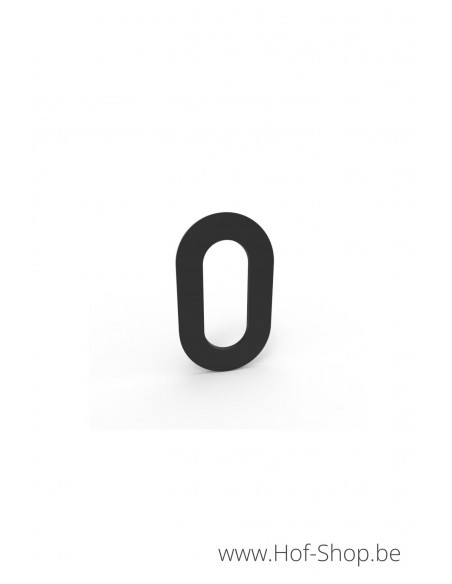 Numéro 0 - noir aluminium 5 cm de haute (Numéro de maison Albo)