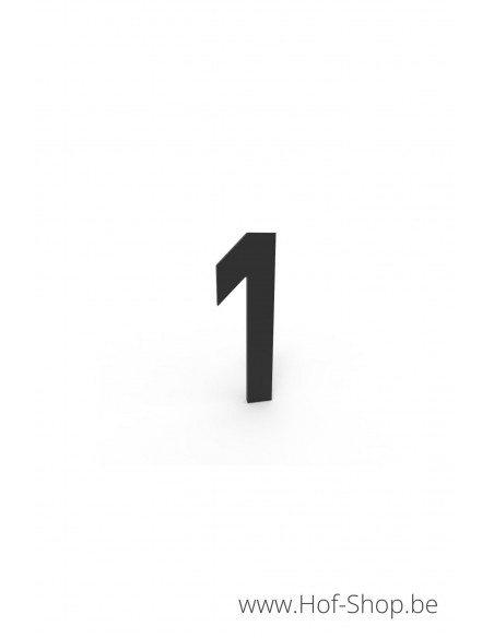 Numéro 1 - noir aluminium 5 cm de haute (Numéro de maison Albo)