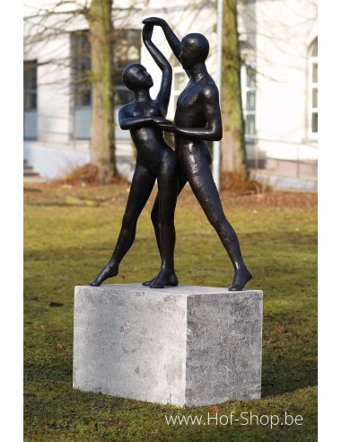 Couple de danseurs modernes - statue en bronze (B1094)
