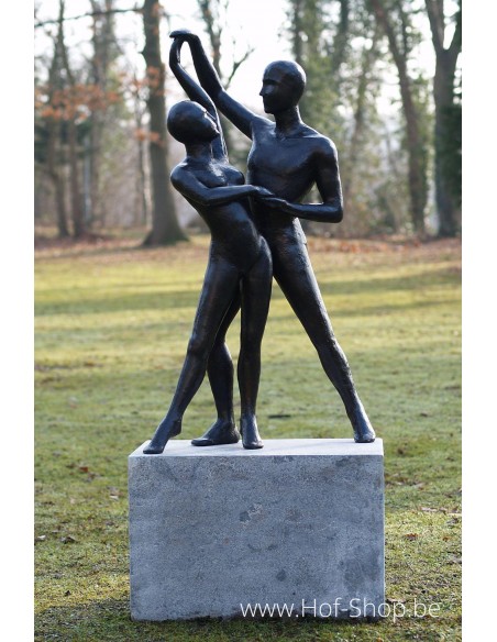 Couple de danseurs modernes - statue en bronze (B1094)