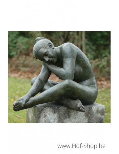 Femme nue endormie - statue en bronze (B1092)