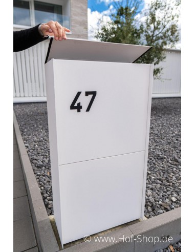 Dropbox Medium Back Door RAL 9016 - eSafe pakketbus aluminium