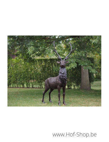 Groot hert - bronzen beeld (B47232)